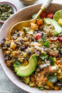 Dishing Out Health's recipe for Quinoa Southwest salad